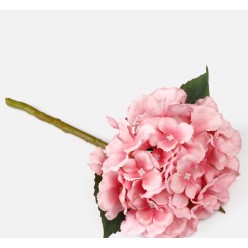 Гортензия цветок искусственный розово-белая 34см