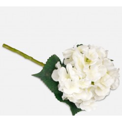 Гортензия цветок искусственный белая 34см