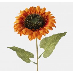 Подсолнух цветок искусственная оранж 90см