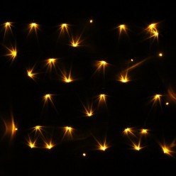 Гирлянда для дома 9,5м 100 ламп LED прозрачный провод, 8 режимов, IP-20, Жёлтый (возможность соединения) 120-064