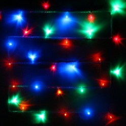 Гирлянда для дома 9,5м 100 ламп LED прозрач. провод, 8 режимов, IP-20, Мультицвет (возможность соед)
